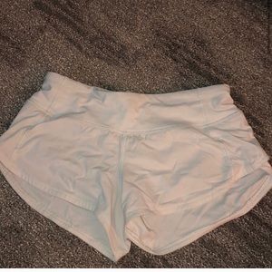 white lululemon shorts
